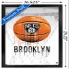 Trends International NBA Brooklyn Nets - Drip Basketball 21 Wall Poster, 14.725" x 22.375", Black Framed Version view 3