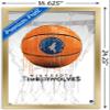 Trends International NBA Minnesota Timberwolves - Drip Basketball 21 Wall Poster, 14.725" x 22.375", Gold Framed Version view 3