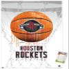 Trends International NBA Houston Rockets - Drip Basketball 21 Wall Poster, 22.375" x 34", Premium Poster & Mount Bundle view 1