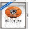 Trends International NBA Brooklyn Nets - Drip Basketball 21 Wall Poster, 22.375" x 34", Barnwood Framed Version view 3
