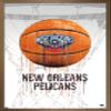 Trends International NBA New Orleans Pelicans - Drip Basketball 21 Wall Poster, 22.375" x 34", Bronze Framed Version view 1