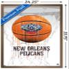 Trends International NBA New Orleans Pelicans - Drip Basketball 21 Wall Poster, 22.375" x 34", Bronze Framed Version view 3