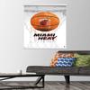 Trends International NBA Miami Heat - Drip Basketball 21 Wall Poster, 22.375" x 34", Print and White Hanger Bundle view 2
