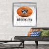 Trends International NBA Brooklyn Nets - Drip Basketball 21 Wall Poster, 22.375" x 34", Silver Framed Version view 2