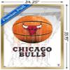 Trends International NBA Chicago Bulls - Drip Basketball 21 Wall Poster, 22.375" x 34", Gold Framed Version view 3