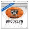 Trends International NBA Brooklyn Nets - Drip Basketball 21 Wall Poster, 22.375" x 34", Premium Print and White Hanger Bundle view 3