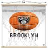 Trends International NBA Brooklyn Nets - Drip Basketball 21 Wall Poster, 22.375" x 34", Print and Beechwood Hanger Bundle view 3