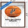 Trends International NBA San Antonio Spurs - Drip Basketball 21 Wall Poster, 22.375" x 34", Mahogany Framed Version view 3