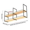 Ceiling Hanging Shelf, Nordic Iron Solid Wood 2Tier Ceiling Mounted Storage Rack, Bar Ceiling Hanging Decorative Storage Rack Ceiling Hanger (Size : 100X30X50CM) view 2