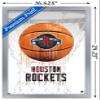 Trends International NBA Houston Rockets - Drip Basketball 21 Wall Poster, 14.725" x 22.375", Silver Framed Version view 3