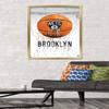 Trends International NBA Brooklyn Nets - Drip Basketball 21 Wall Poster, 22.375" x 34", Gold Framed Version view 2