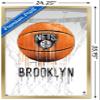 Trends International NBA Brooklyn Nets - Drip Basketball 21 Wall Poster, 22.375" x 34", Gold Framed Version view 3