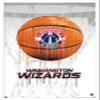 Trends International NBA Washington Wizards - Drip Basketball 21 Wall Poster, 22.375" x 34", White Framed Version view 1