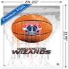 Trends International NBA Washington Wizards - Drip Basketball 21 Wall Poster, 22.375" x 34", White Framed Version view 3
