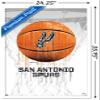 Trends International NBA San Antonio Spurs - Drip Basketball 21 Wall Poster, 22.375" x 34", White Framed Version view 3