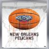 Trends International NBA New Orleans Pelicans - Drip Basketball 21 Wall Poster, 22.375" x 34", Silver Framed Version view 1