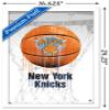 Trends International NBA New York Knicks - Drip Basketball 21 Wall Poster, 14.725" x 22.375", White Framed Version view 3
