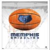 Trends International NBA Memphis Grizzlies - Drip Basketball 21 Wall Poster, 22.375" x 34", White Framed Version view 1