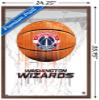 Trends International NBA Washington Wizards - Drip Basketball 21 Wall Poster, 22.375" x 34", Mahogany Framed Version view 3