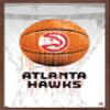 Trends International NBA Atlanta Hawks - Drip Basketball 21 Wall Poster, 14.725" x 22.375", Mahogany Framed Version view 1