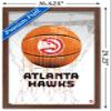Trends International NBA Atlanta Hawks - Drip Basketball 21 Wall Poster, 14.725" x 22.375", Mahogany Framed Version view 3