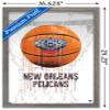 Trends International NBA New Orleans Pelicans - Drip Basketball 21 Wall Poster, 14.725" x 22.375", Barnwood Framed Version view 3