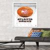 Trends International NBA Atlanta Hawks - Drip Basketball 21 Wall Poster, 22.375" x 34", White Framed Version view 2