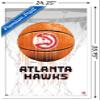 Trends International NBA Atlanta Hawks - Drip Basketball 21 Wall Poster, 22.375" x 34", White Framed Version view 3