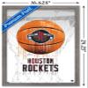 Trends International NBA Houston Rockets - Drip Basketball 21 Wall Poster, 14.725" x 22.375", Barnwood Framed Version view 3