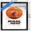Trends International NBA Miami Heat - Drip Basketball 21 Wall Poster, 14.725" x 22.375", Black Framed Version view 3
