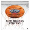 Trends International NBA New Orleans Pelicans - Drip Basketball 21 Wall Poster, 22.375" x 34", White Framed Version view 1