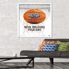 Trends International NBA New Orleans Pelicans - Drip Basketball 21 Wall Poster, 22.375" x 34", White Framed Version view 2