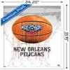 Trends International NBA New Orleans Pelicans - Drip Basketball 21 Wall Poster, 22.375" x 34", White Framed Version view 3
