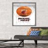 Trends International NBA Miami Heat - Drip Basketball 21 Wall Poster, 22.375" x 34", Barnwood Framed Version view 2