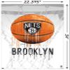 Trends International NBA Brooklyn Nets - Drip Basketball 21 Wall Poster, 22.375" x 34", Poster & Mount Bundle view 3