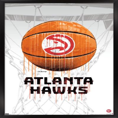 Trends International NBA Atlanta Hawks - Drip Basketball 21 Wall Poster, 22.375" x 34", Black Framed Version