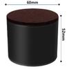 KaysaLY 4Pcs Furniture Bed Risers, 52Mm Chair Raiser Furniture Risers Lift Sofa Table Storage Wood Color, Footboard Booster Bed Lift Furniture Booster,Black view 2