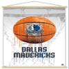 Trends International NBA Dallas Mavericks - Drip Basketball 21 Wall Poster, 22.375" x 34", Print and Beechwood Hanger Bundle view 1