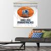 Trends International NBA Dallas Mavericks - Drip Basketball 21 Wall Poster, 22.375" x 34", Print and Beechwood Hanger Bundle view 2