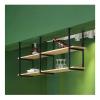 Ceiling Ornament Restaurant Iron Solid Wood Ceiling Shelf Shelves, Shelves Shelf/Bar Hanging Storage Rack Floating Shelf Bracket(Shelf Only) (Size : 60X30X60CM) view 4