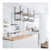 Ceiling Ornament Restaurant Iron Solid Wood Ceiling Shelf Shelves, Shelves Shelf/Bar Hanging Storage Rack Floating Shelf Bracket(Shelf Only) (Size : 100X30X60CM) view 1