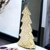 3.5" X 8" X 16" Gold Crystal Christmas Tree view 3