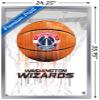 Trends International NBA Washington Wizards - Drip Basketball 21 Wall Poster, 22.375" x 34", Silver Framed Version view 3