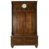 Deco 79 Wood Coat Rack with Clock and Hooks, 46" x 19" x 78", Brown view 1