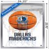 Trends International NBA Dallas Mavericks - Drip Basketball 21 Wall Poster, 22.375" x 34", Silver Framed Version view 3