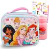 Disney Princess Lunch Bag Set For Girls, Kids - Bundle with Princess School Lunch Box With Pink Water Bottle, Princess Stickers And More Princess School Supplies view 1