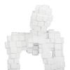 Deco 79 Polystone People Sitting Thinker Sculpture, Set of 3 13", 10", 9"H, White view 4