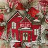 Christmas Wreath Home for The Holidays House Handmade Deco Mesh Available in 24 inch Diameter and 28 inch Diameter view 2
