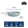 10 Strawberry Street Wazee Matte 9"/48oz Serving Bowl, Set of 2, Mineral Blue view 2