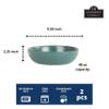 10 Strawberry Street Wazee Matte 9"/48oz Serving Bowl, Set of 2, Emerald Green view 2